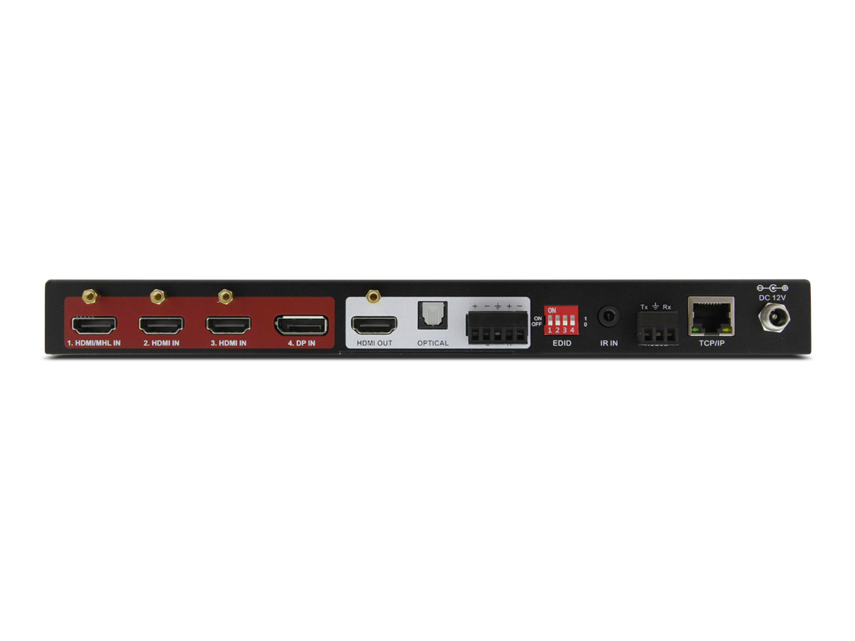 SW-H411A 4K60 HDMI2.0 4x1 prezentāciju pārslēdzējs ar audio
