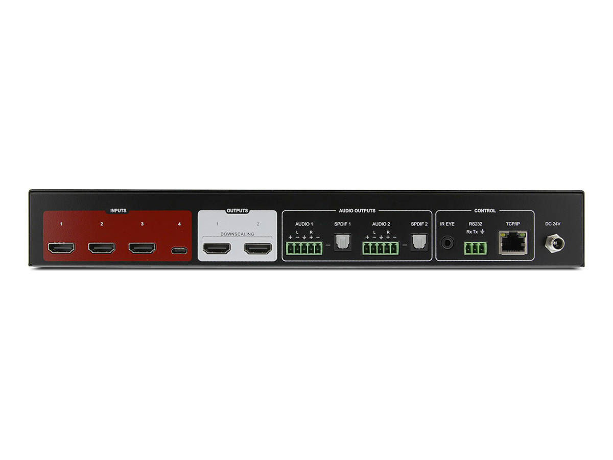 TIGHT AV 18G HDMI 2.0 4x2 MATRIX SWITCHER WITH USB-C / MSW-H412AC-DS