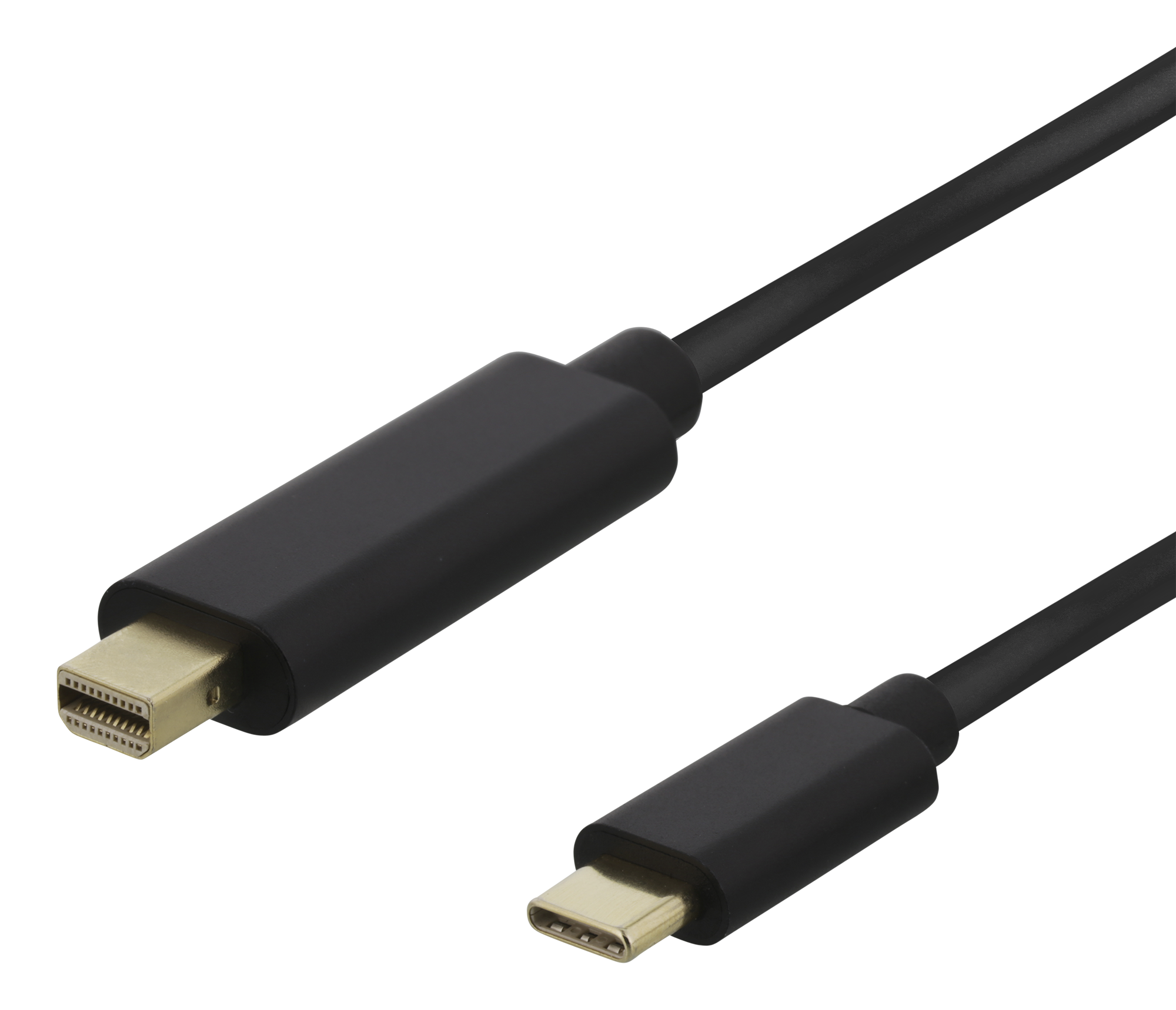 Cable DELTACO USB-C - miniDisplayPort, 4K UHD, gold plated, 1m, black / USBC-DP102-K / R00140014