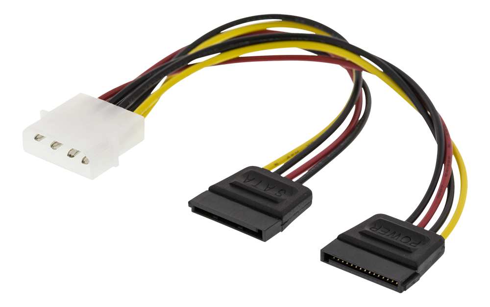 Y-power cable DELTACO for two SATA SSD  Hard Drives / 00200003