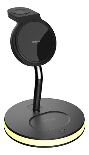 3-in-1 magnētiskais bezvadu lādētājs, tālrunis/TWS/pulkstenis, LED gaisma