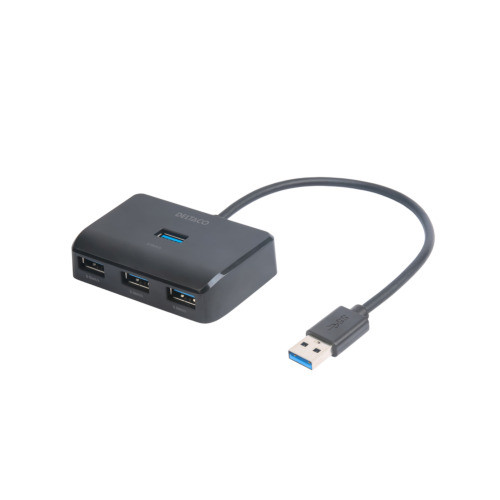 USB-A centrmezgls, 5 Gbps, 4x USB-A, melns