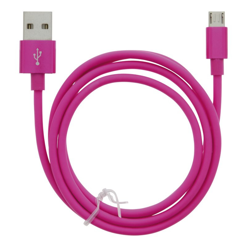 Cable MOB:A USB-A - MicroUSB 2.4A, 1m, pink / 383211