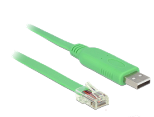 DELOCK Adapter USB 2.0 Type-A mane to Serial RS-232 RJ45 male