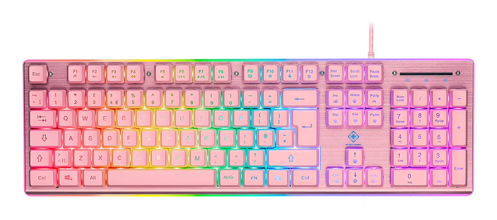 PINK LINE membrānas tastatūra RGB Keyboard UK izkārtojums