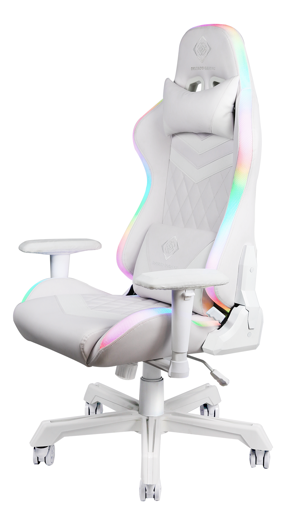 White Line RGB spēļu krēsls, balts