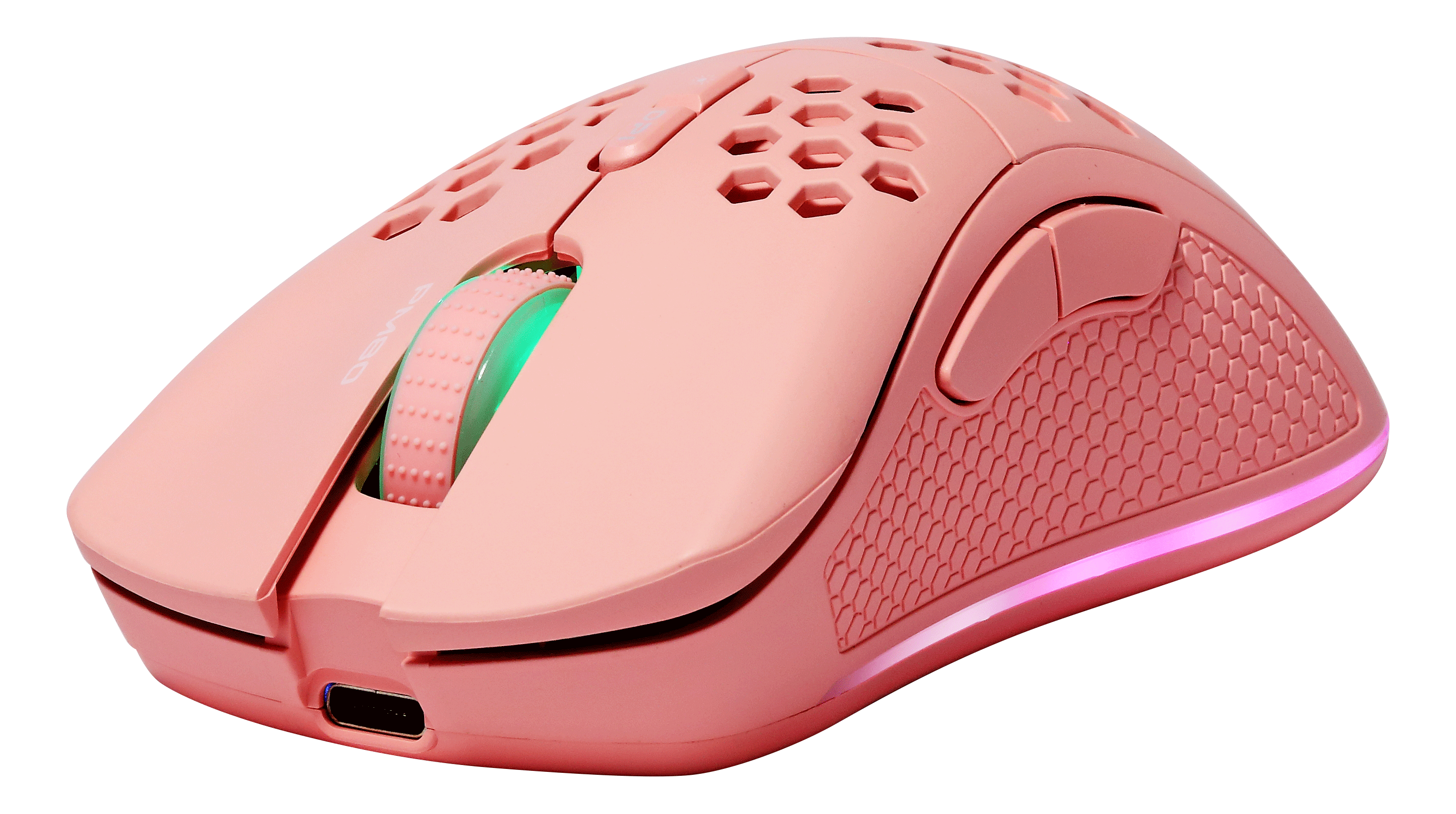 PINK LINE PM80 bezvadu viegla spēļu pele, RGB, rozā