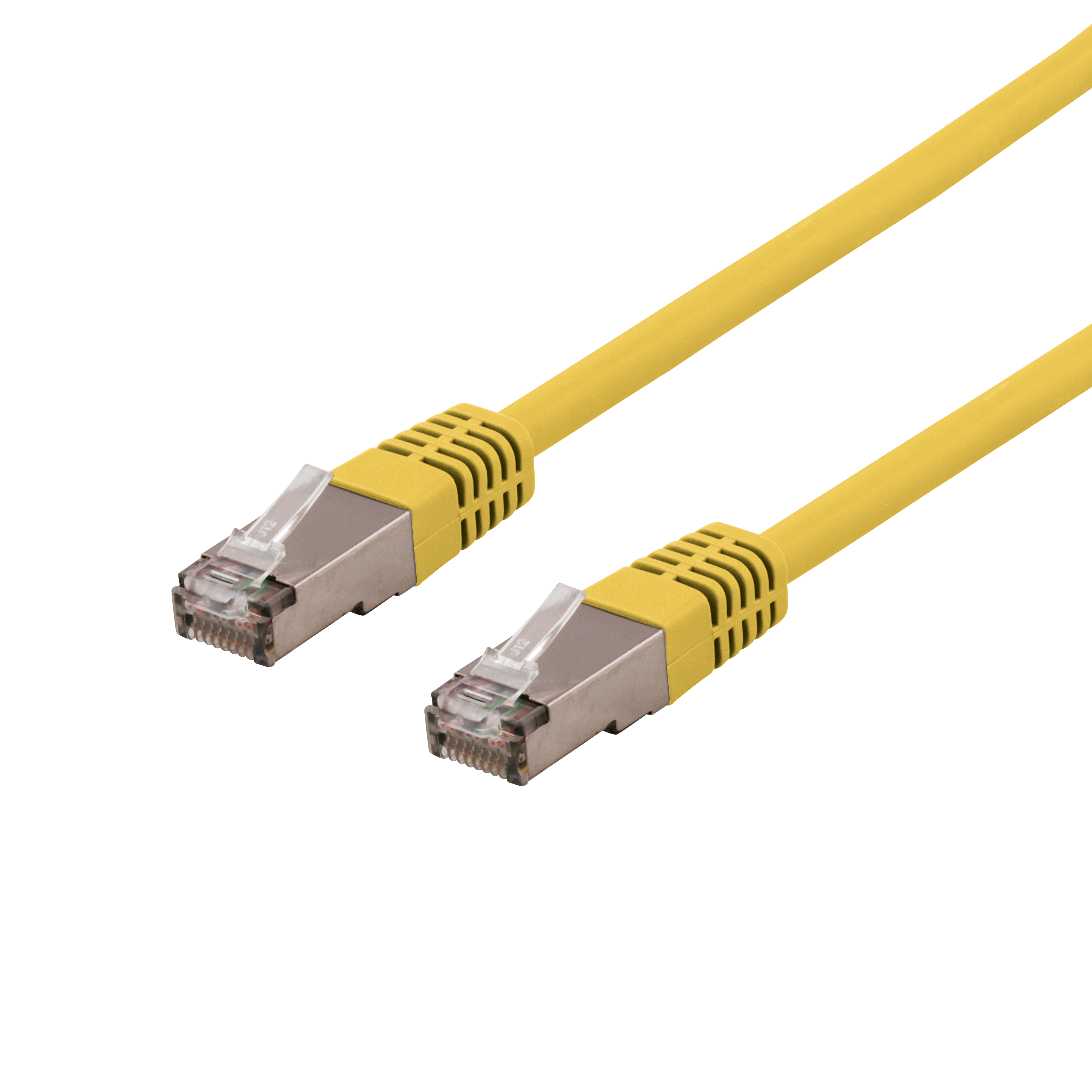 DELTACO S/FTP Cat6 plāksteris, LSZH, 3 m, dzeltens