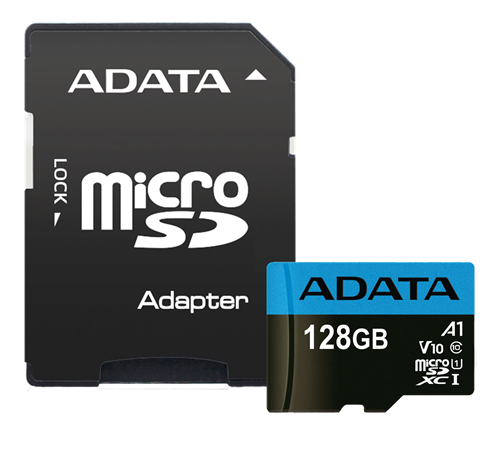 Memory card A-DATA MicroSDXC with SD adapter, 64 GB, UHS-I, Class 10, A1, blue / ADATA-393