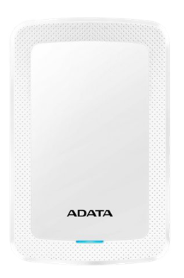 ADATA 2TB External Hard Drive, 10.3mm, USB 3.1, Quick Start, White AHV300-2TU31-CWH / ADATA-433