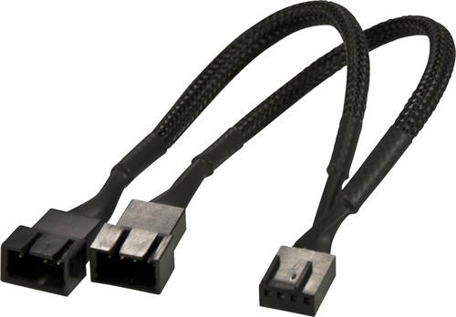 Cable AKASA 4-pin PWM, 0.1m, black AK-CBFA04-15 / AK-0022