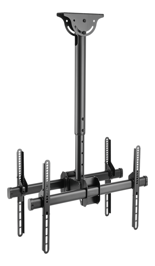 DELTACO OFFICE Teleskopisks aizmugures-aizmugures LED / LCD griestu stiprinājums, 37-70 ",