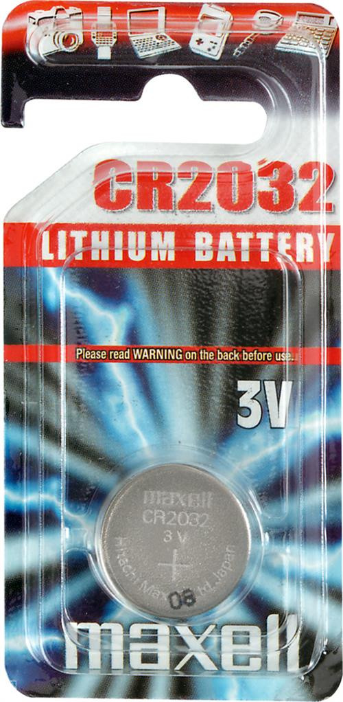 Maxell knappcellsbatteri litija, 3V (CR2032), 1 iepakojums