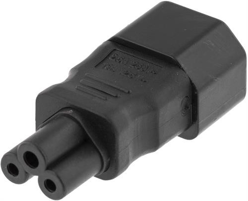 DELTACO strāvas adapteris, IEC 60320 C14 līdz IEC 60320 C5, 250V / 2,5A, atbilde