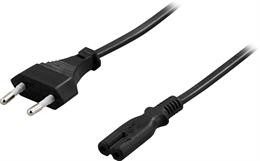 Cable DELTACO CEE 7/16 to IEC 60320 C7 , 250V / 2.5A, 10m, black / DEL-109AP