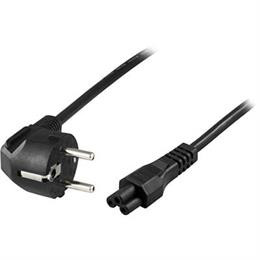 DELTACO grounded cable CEE 7/7 to IEC 60320 C5 , max 250V / 2.5A, 0.2m, black DEL-109CA-20