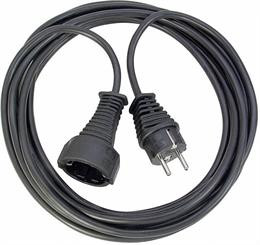 Brennenstuhl earthed extension cable straight CEE 7/7 -  CEE 7/4 (Schuko), 5m , black 1165440 / DEL-118J
