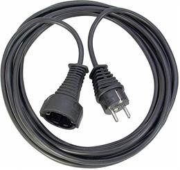 Brennenstuhl earthed extension cable straight CEE 7/7 to straight CEE 7/4 (Schuko), 10m , black 1165460 / DEL-118M