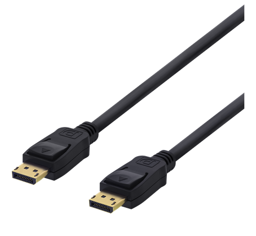 DELTACO DisplayPort kabelis, 5m, 4K UHD, DP 1.2, melns