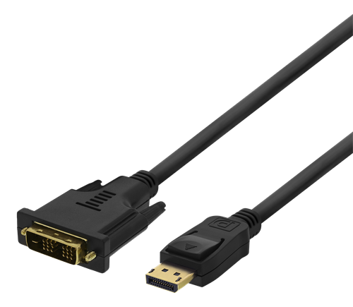 DELTACO Lenovo DisplayPort uz DVI-D Single Link, 2m, 1080p, melns