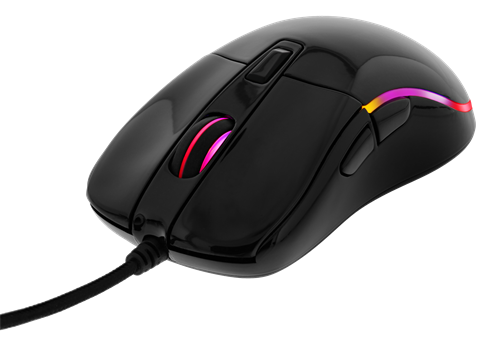 Mouse DELTACO GAMING wired, 5000 DPI, 1000 Hz, RGB, USB, black / GAM-085