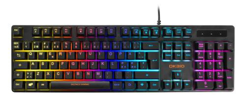 DK310 RGB spēļu tastatūra Outemu Red pārslēdzas ar pilnu Ziemeļvalstu