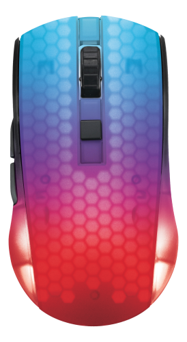 Wireless Semi-Transparent DELTACO GAMING mouse, DM320, RGB, Lightweight, Black / GAM-145