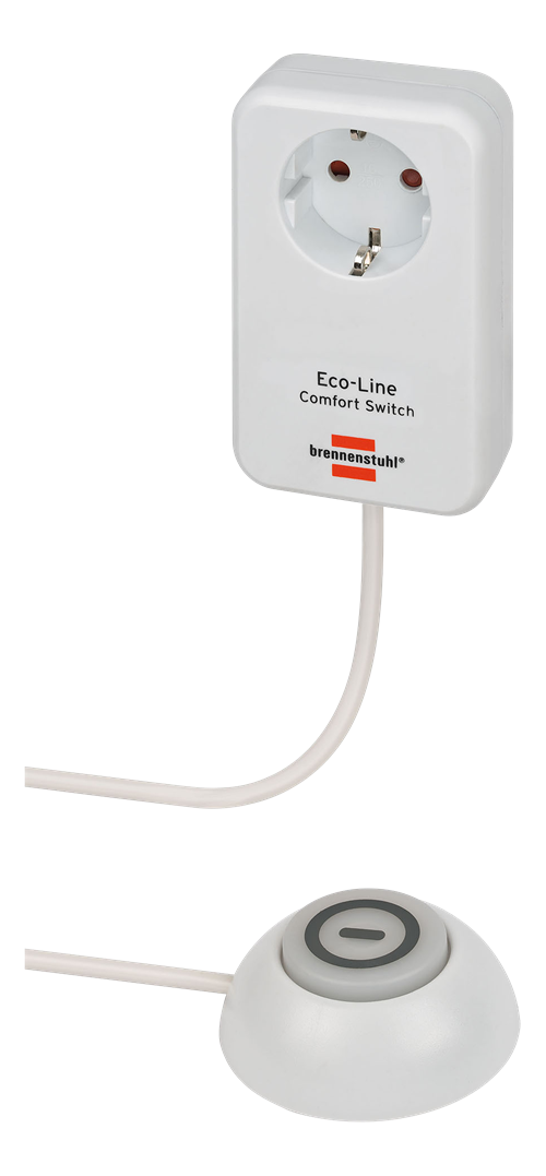 Power switch BRENNEN 1 socket, 1.5m, white / GT-654 / 1508220