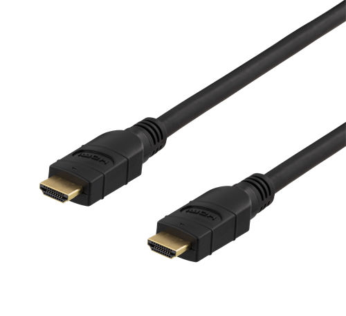 DELTACO PRIME Active HDMI Cable, 15m, Type-A, 4K, Spectra, Gold Plated, Black / HDMI-3150