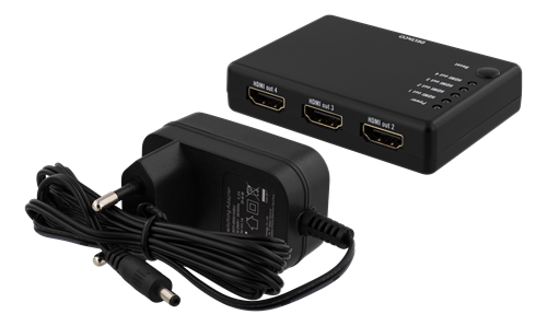 HDMI Splitter DELTACO 1xHDMI in, 4xHDMI out, 6.75 Gbit/s, 1920x1080 in 60Hz, black HDMI-7051