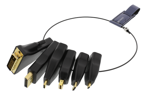 DELTACO birojs, HDMI ADAPTORA Gredzens, mDP, DP, USB-C, DVI, HDMI C / D, 4K