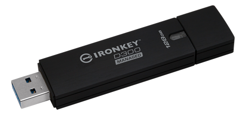 USB 3.0 memory Kingston IronKey D300 128GB, FIPS 140-2, 256-Bit AES hardware encryption, black IKD300M/128GB / KING-2406