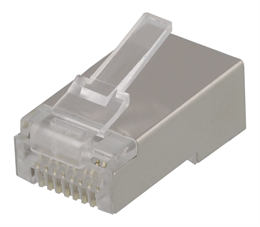 RJ45 savienotājs plākstera kabeli, Cat6, ekranēts, 20 gab DELTACO / MD-18S