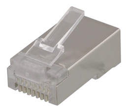 RJ45 connector for patch cable, Cat5e, shielded, 20pcs DELTACO / MD-3S