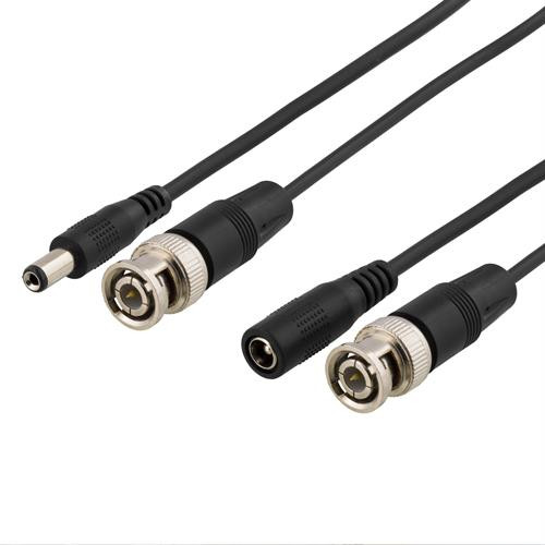 Cable with BNC DELTACO, 25m, black / MM-82F