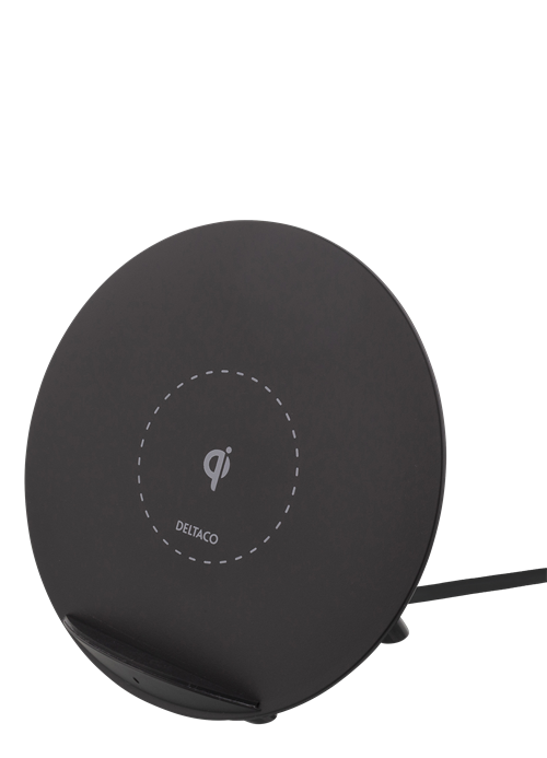 Wireless Charger DELTACO for iPhone and Android, 5W,  black / QI-1025