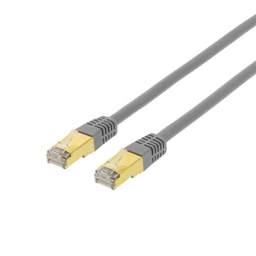 DELTACO S / FTP Cat7 patch cable, 1.5m, 600MHz, Delta-certified, LSZH, RJ45, gray /  STP-711