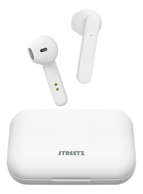 STREETZ True Wireless Stereo semi-in-ear, matēta balta