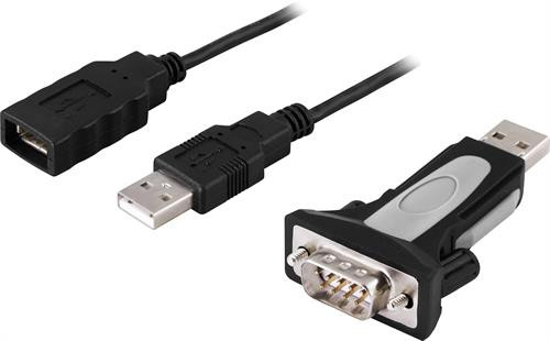 Adapter DELTACO USB to RS-232 DB9ha, 1m, black / UC-232C9