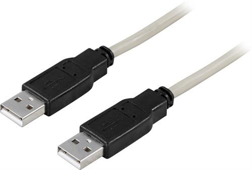DELTACO USB 2.0 kabelis A tipa hane - A veida hane 0,5m