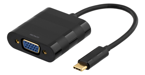 Adapter DELTACO USB 3.1 to VGA, black / USBC-1098