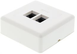 Wall outlet, Surface UTP, 2xRJ45, Cat6 DELTACO / VR-34