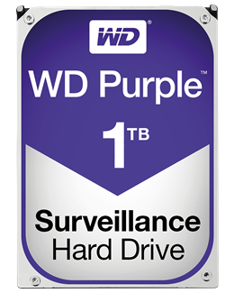 Western Digital Purple Surveillance Hard Drive, 1TB, 3.5 ", SATA 6GB / s, 5400 RPM, 64MB Cache / WD10PURZ