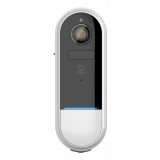 DELTACO SMART HOME WiFi durvju zvana kamera, IP65 pret laikapstākļiem izturīga, balta/sil