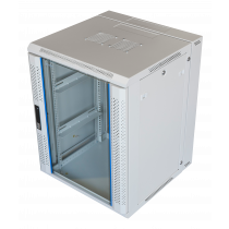19" wall mounted cabinet TOTEN, System Z, 15U, 600x600, glass front door, 60kg load, white / ZS66156000 / 19-Z6615V