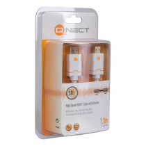 Cable QNECT HDMI 1m, white / 301860