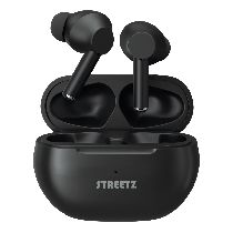 STREETZ True Wireless Stereo, ieliekams ausī, matēts melns