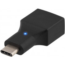 DELTACO USB 2.0 adapteris, C tips - AF tips, melns
