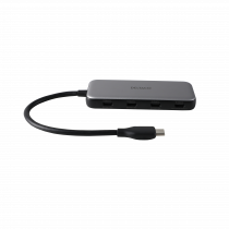 USB-C hub DELTACO, 4-ports, 5 Gbit/s, 100W Power Delivery, silver / USBC-HUB204 / 1902429