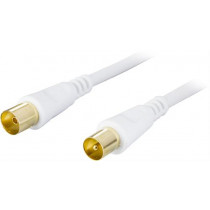 Cable DELTACO TV antenna, ferrite cores, 75 Ohm, 2m, white / AN-102